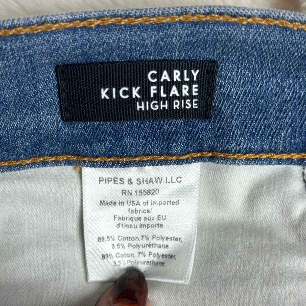 VERONICA BEARD CARLY KICK FLATE HIGH RISE JEANS